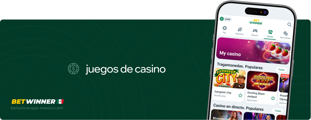 Juegos de casino Betwinner APP México